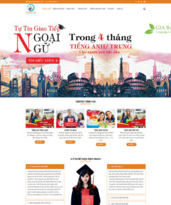 Thiết kế website trung tâm tiếng anh