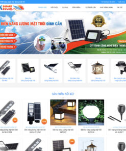 Thiết kế website wordpress bán đèn năng lượng mặt trời