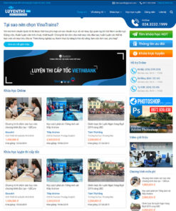 Thiết kế website trung tâm luyện thi