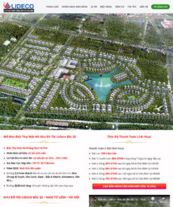 Thiết kế website wordpress flatsome bất động sản Lideco