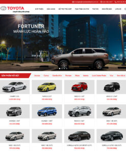 Thiết kế website wordpress bán xe Toyota 01